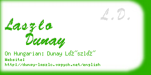 laszlo dunay business card